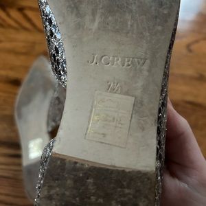 J. CREW sparkly snake skin flats